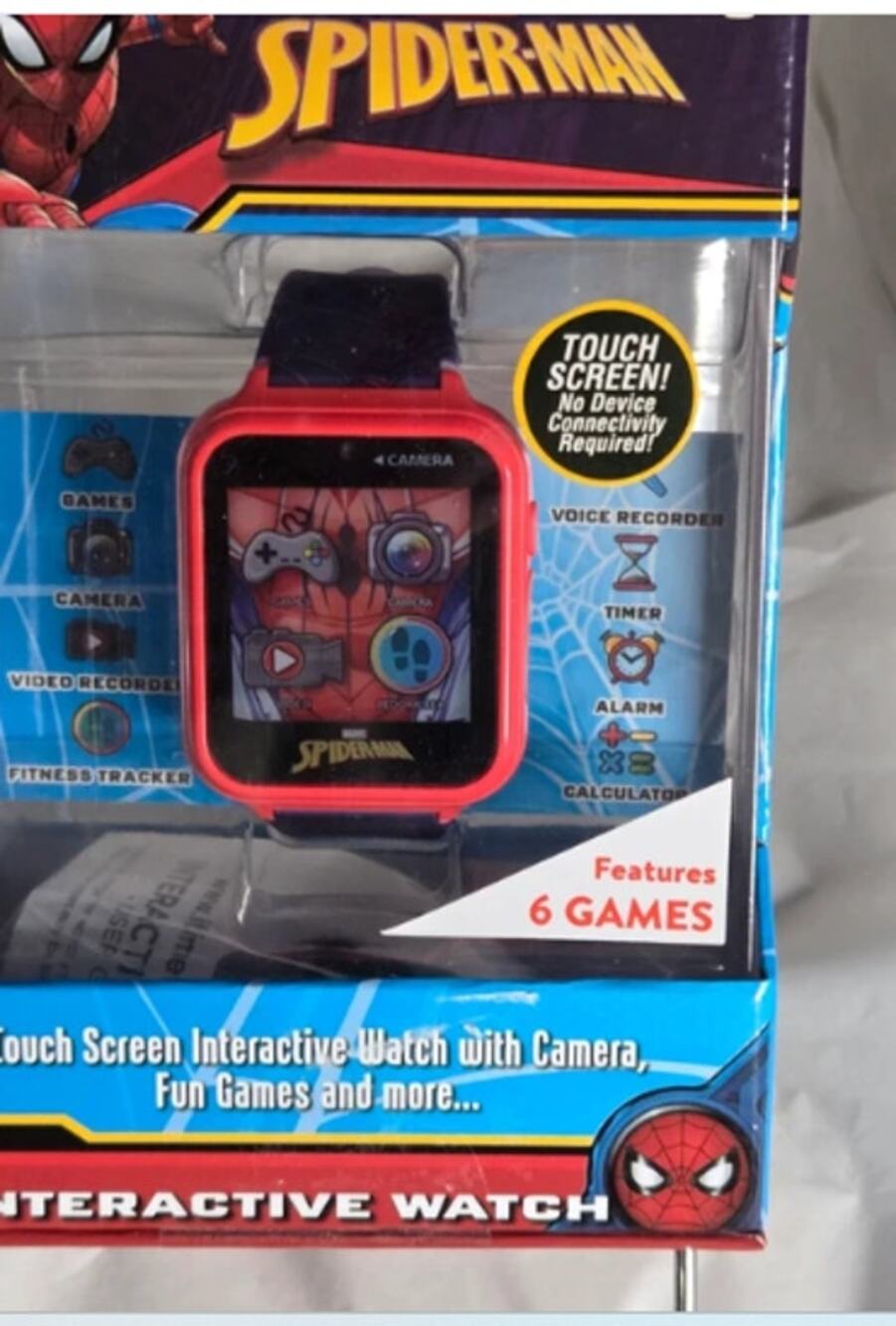 Marvel Spider-Man Kids Interactive Smartwatch Games Camera Touchscreen NiB